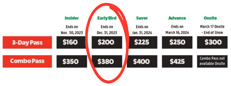 Price Tiers - Early Horizontal